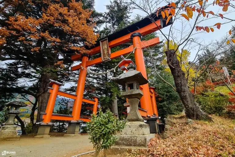 Тории на входе в Аракура Фудзи Сенген